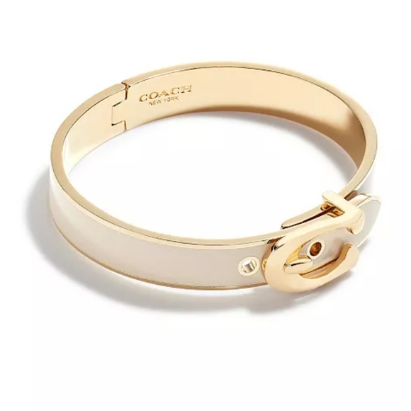 Coach Jewelry - Coach Enamel Signature C Buckle Bangle Bracelet